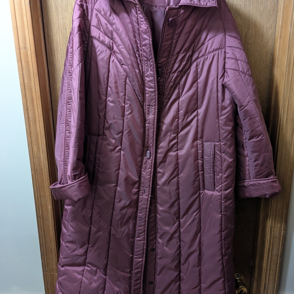 Women's Purple Quilted Coat